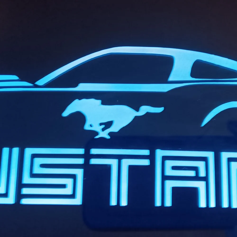 L.E.D Lighted Mustang Mirror